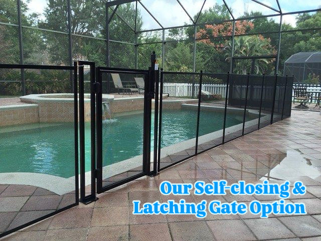 4’ Black Self-Closing, Self-Latching Gate-Replacement