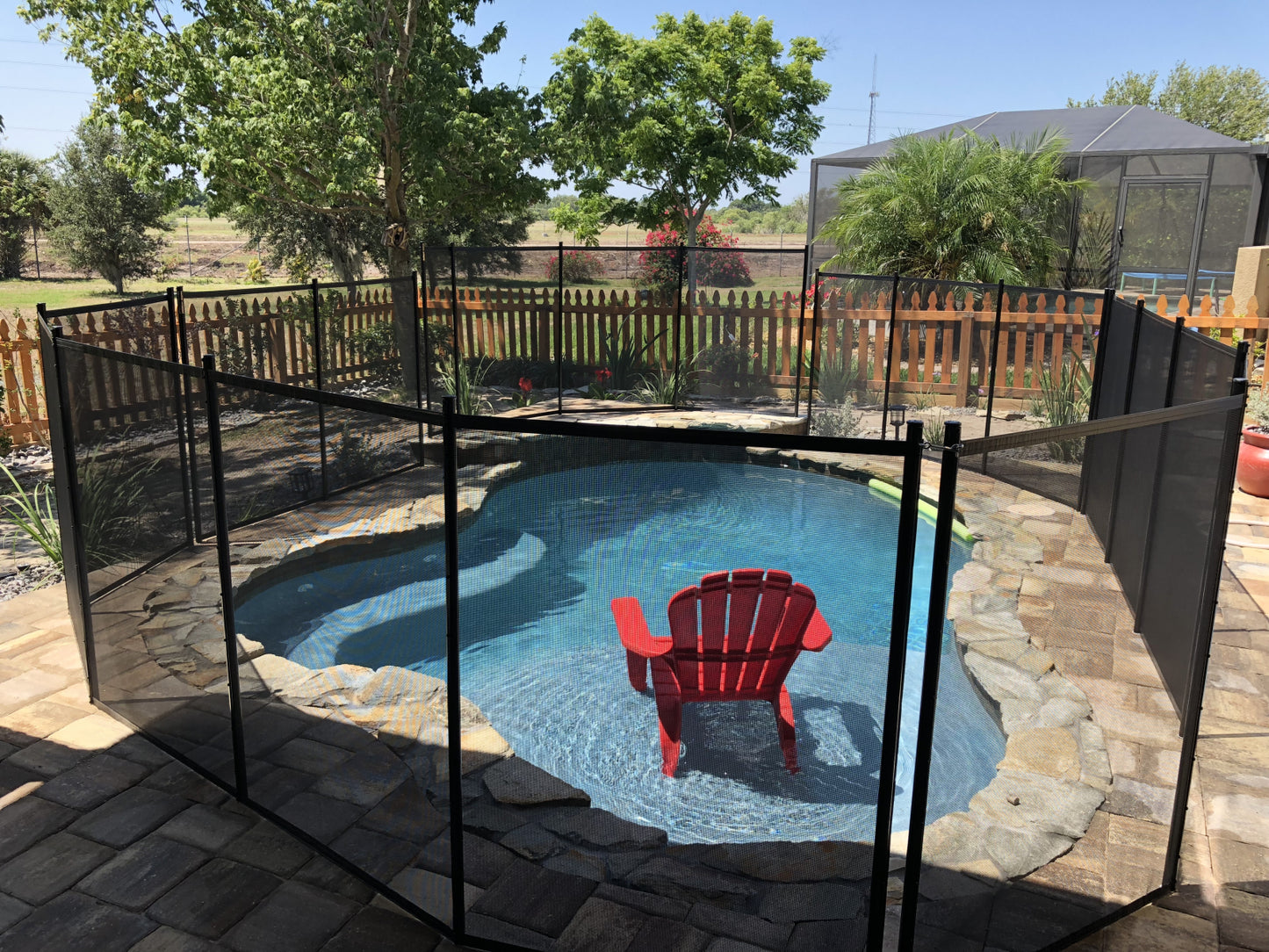 52.5" High Black Pool Fence Replacement Pole